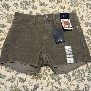 GAP Olive Green Corduroy Jean Shorts